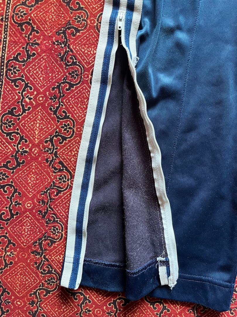 70s 80s Vtg adidas ATP USA製 トラックパンツ　ネイビー