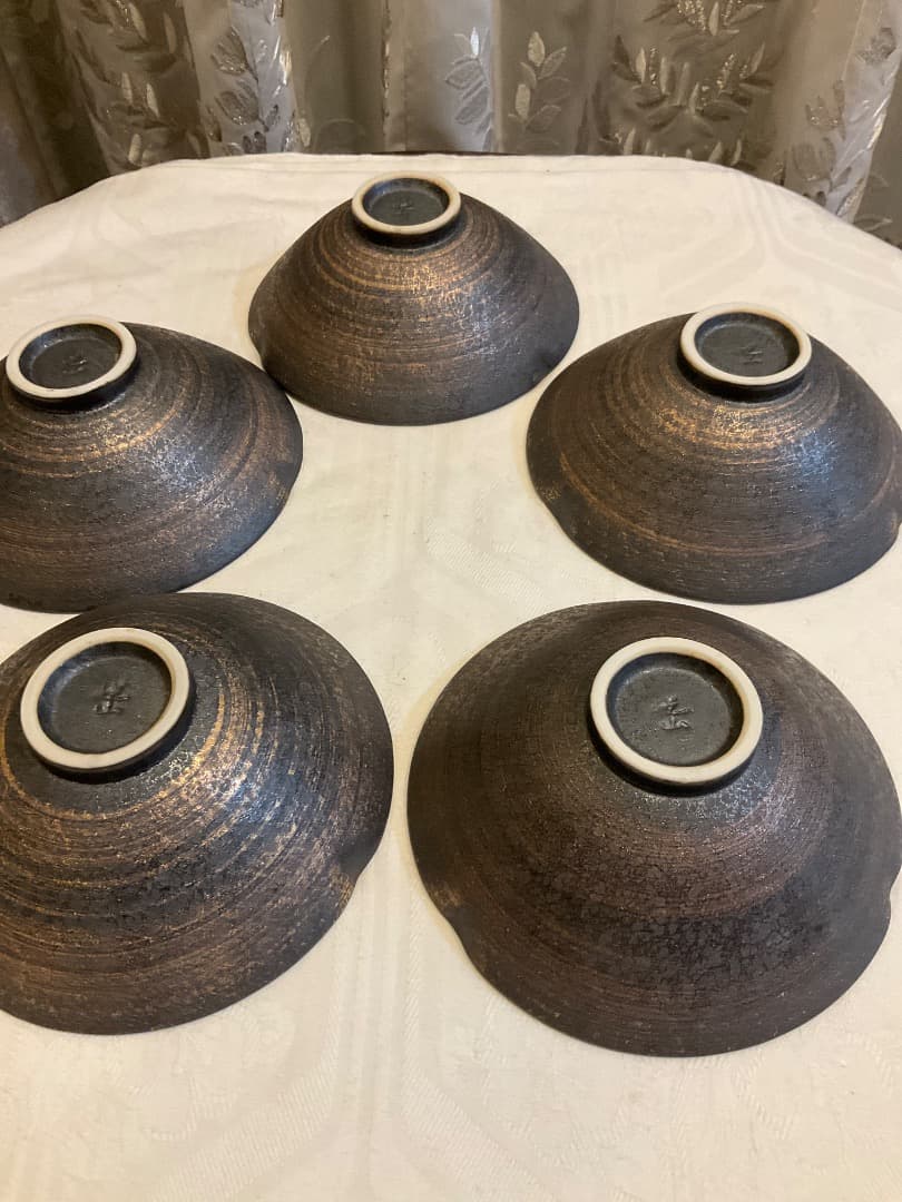 有田焼　陶悦窯　結晶金彩　小鉢揃　5個セット