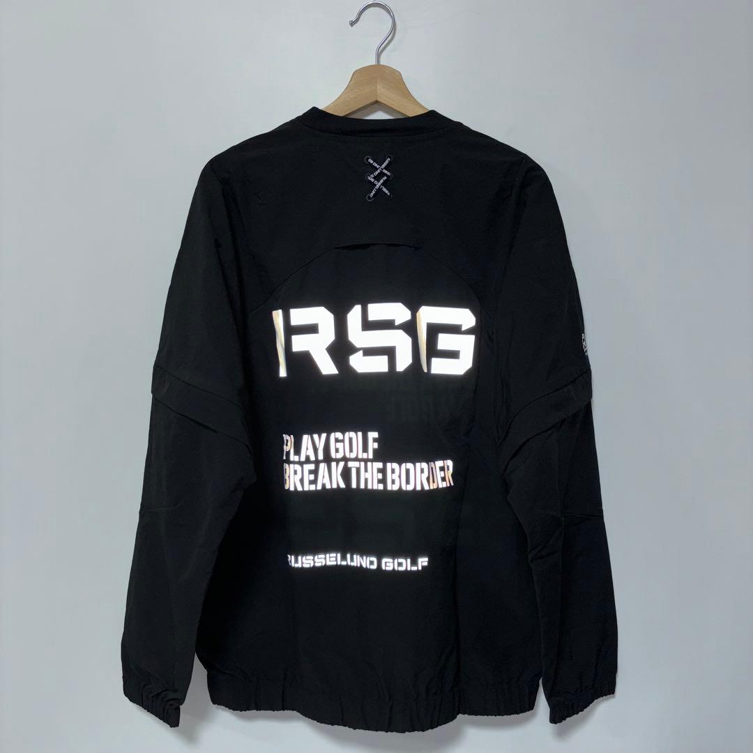 ラッセルノ ゴルフ RSGロゴ 2Way プルオーバー ブルゾン ブラック XL