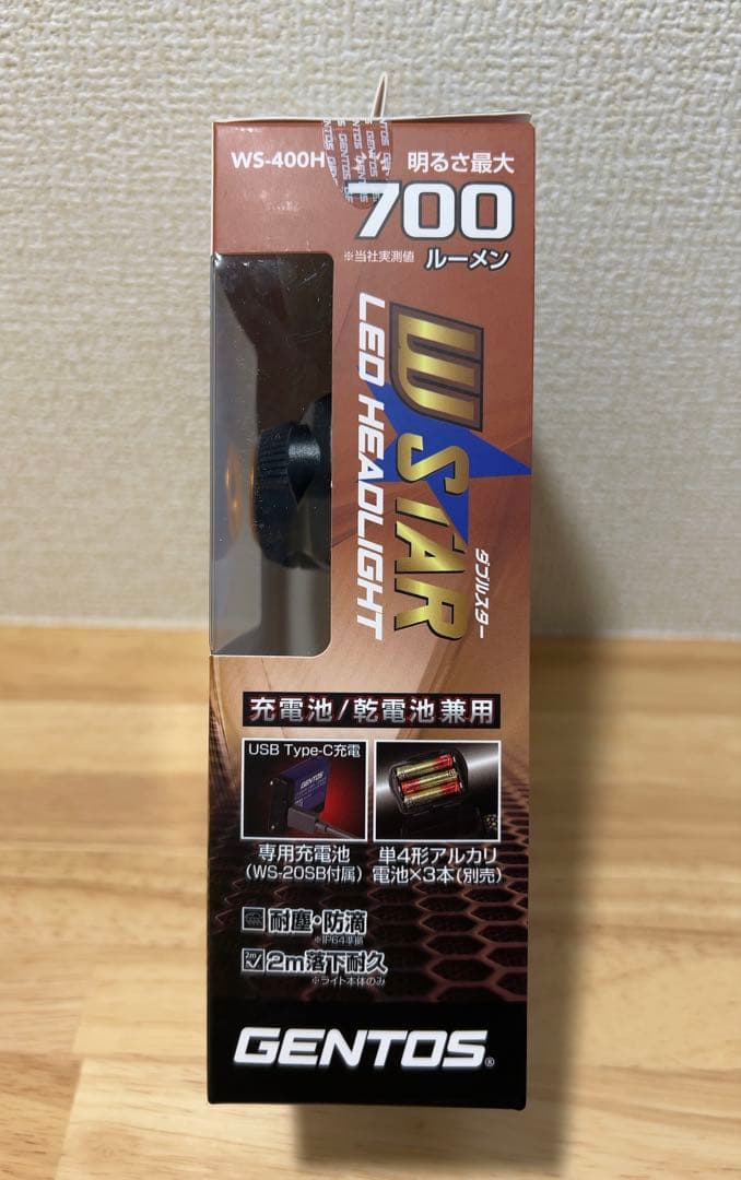 LEDヘッドライト 700ルーメン GENYOS (新品、未開封、送料込)