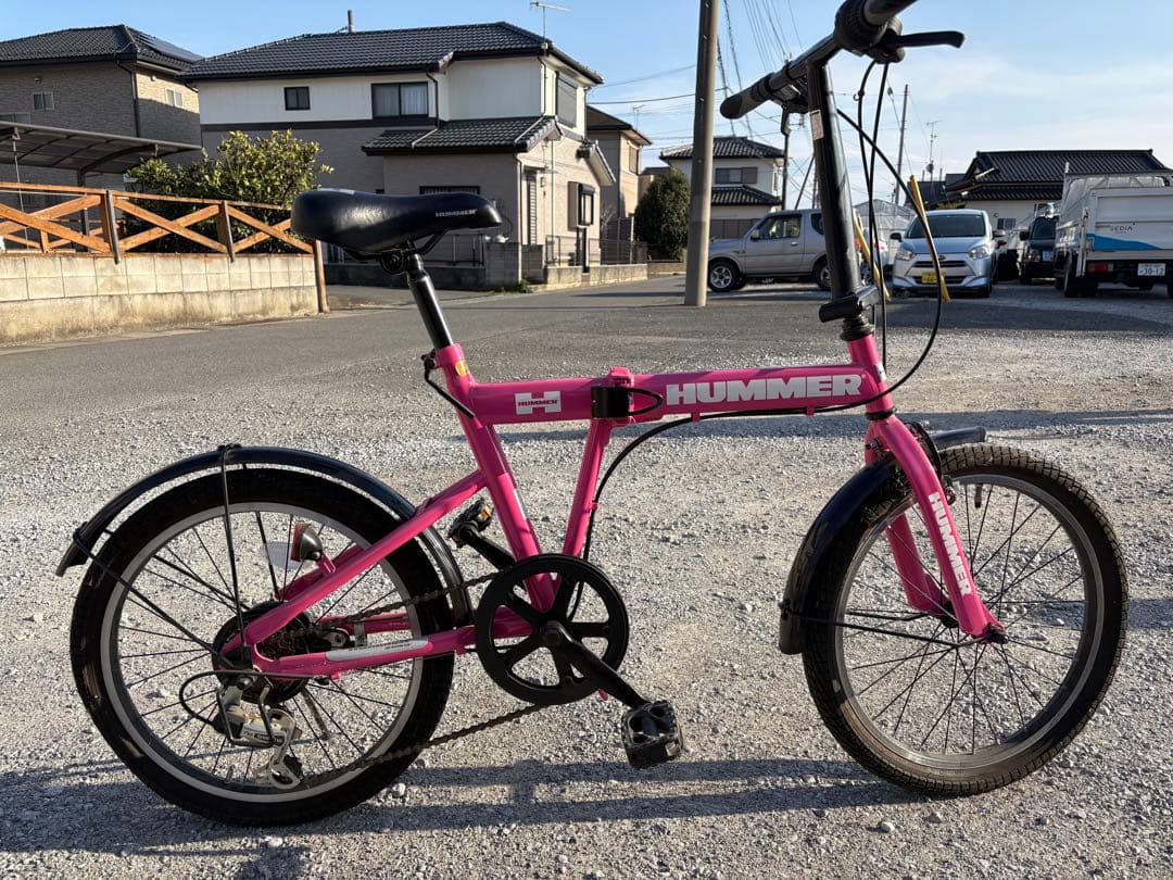 HUMMER 折りたたみ自転車 ピンク