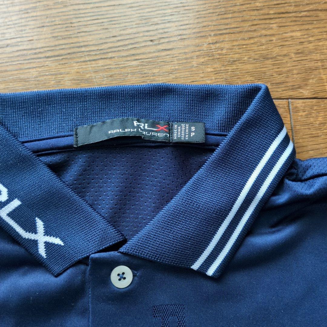 美品、RLX Ralph Lauren ネイビー ポロシャツUSサイズS