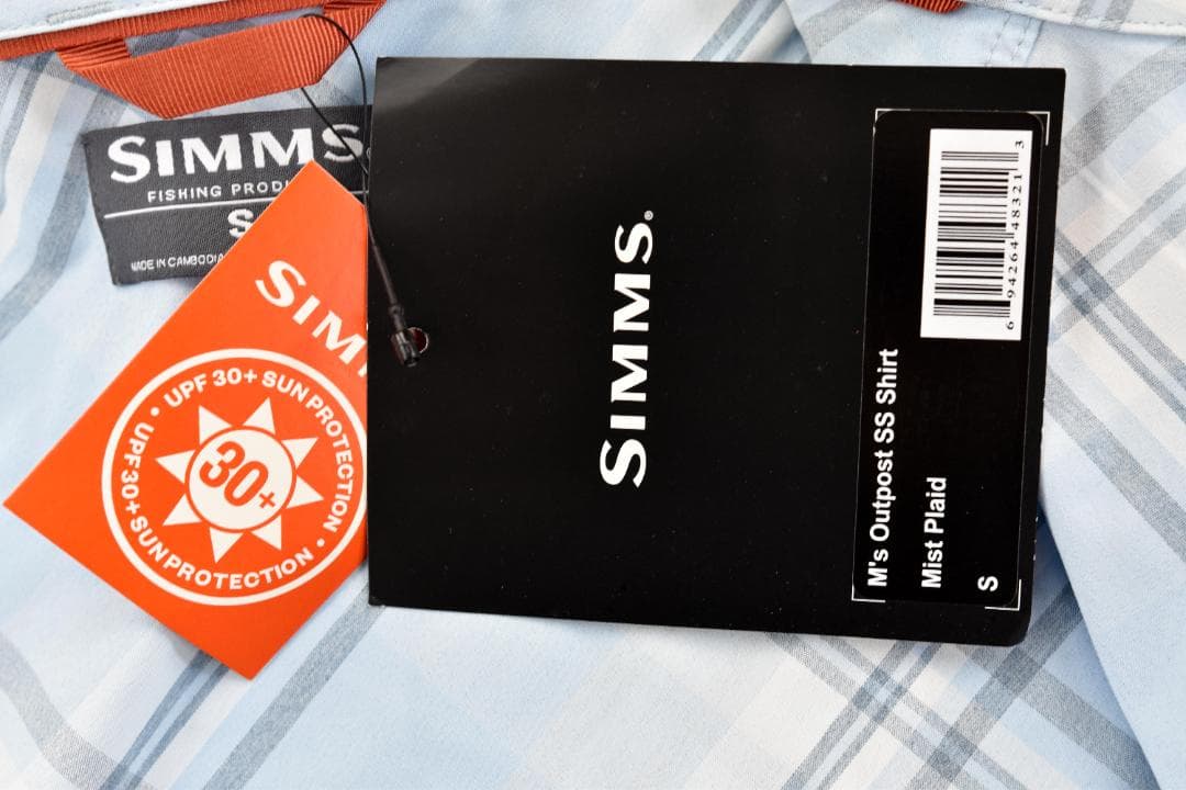 Simms★シムス Outpost Plaid 半袖シャツ size:S ミスト