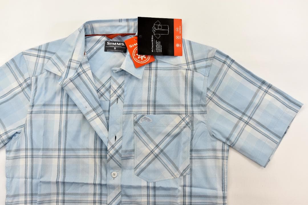 Simms★シムス Outpost Plaid 半袖シャツ size:S ミスト