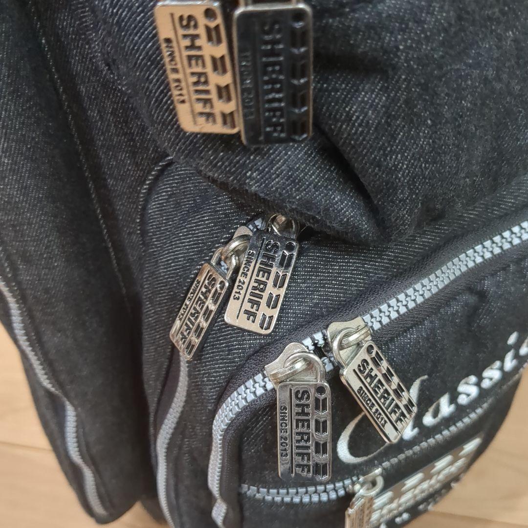 マッキーSheriff　デニムキャディバッグ、メンズ、レディース兼用、美品