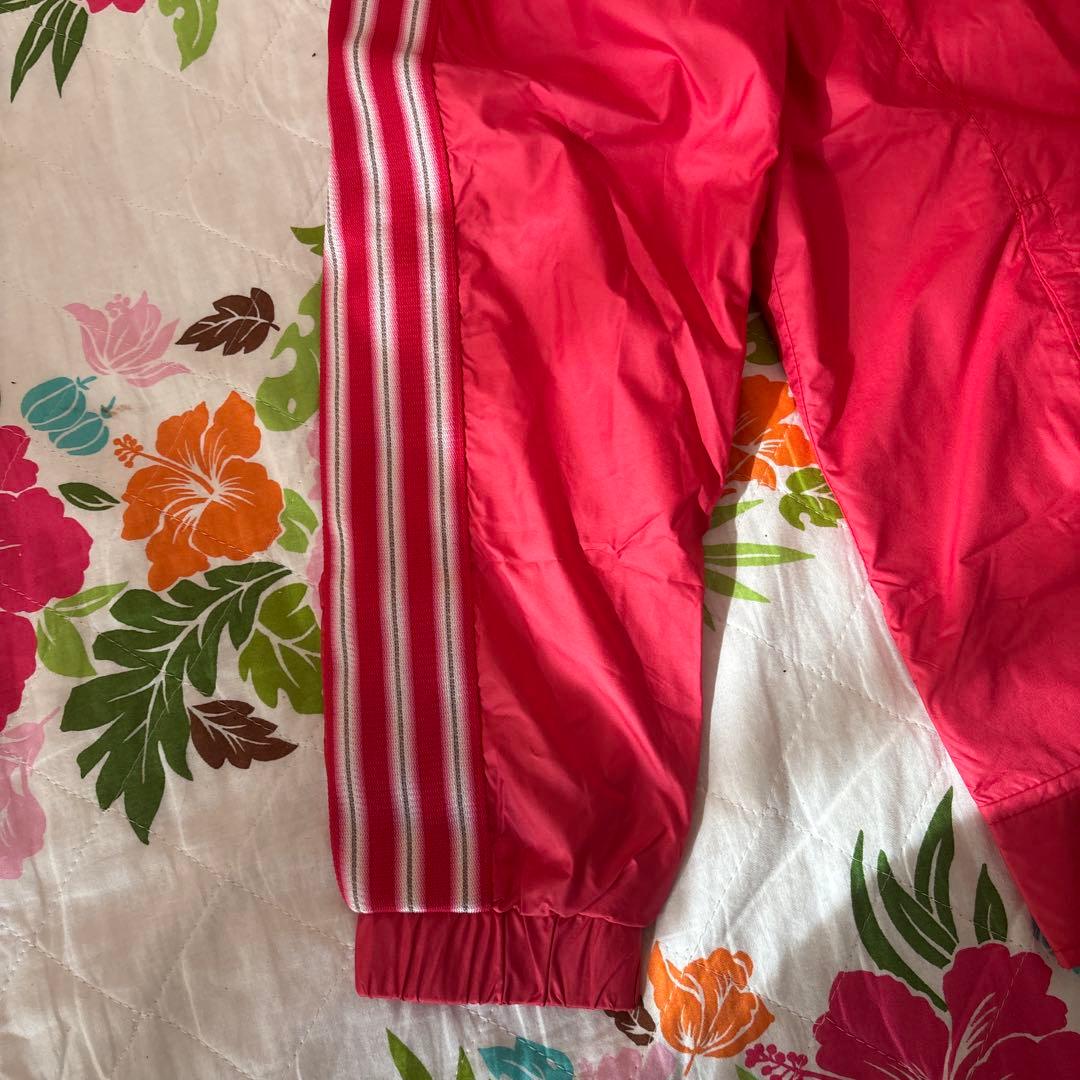 adidas レディース　ウィンドーブレイカー上下セット　ピンクL