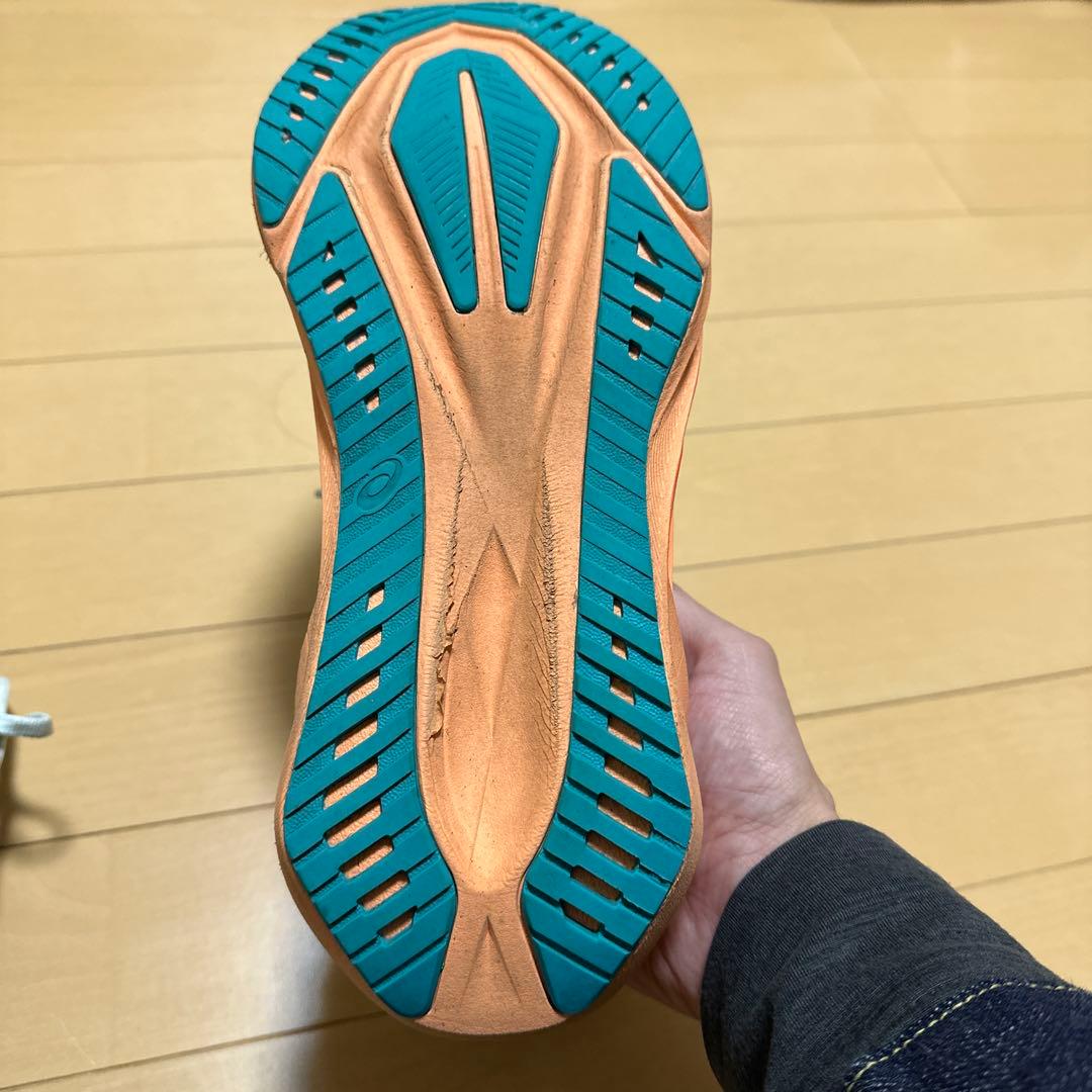 ノヴァブラスト5 ASICS ランニングシューズ アクア/オレンジ/26㎝
