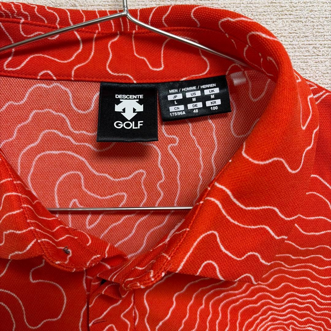 DESCENTE GOLF トポグラフィックポロシャツ Lサイズ