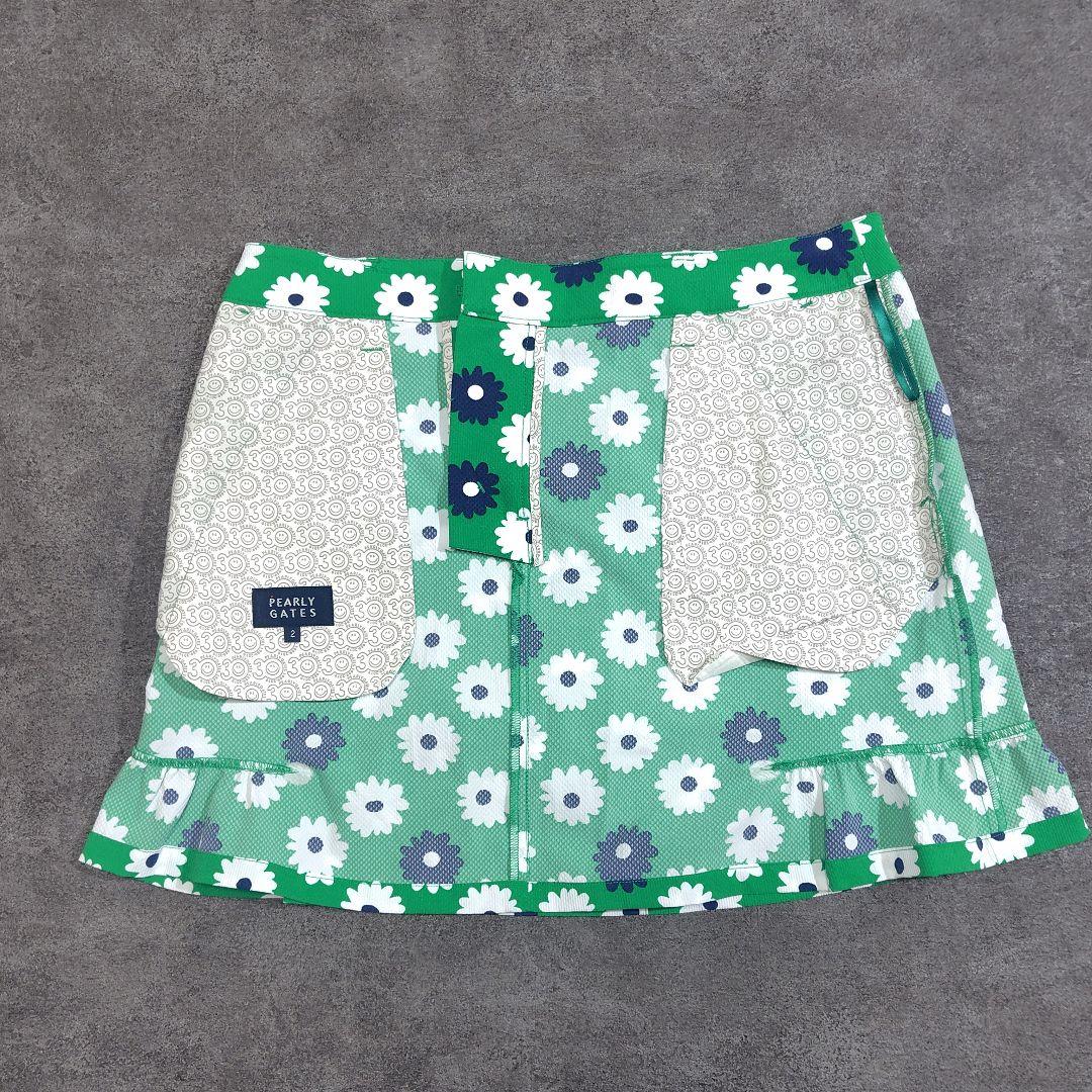 PEARLY GATES　30th ANNIVERSARY　スカート　花柄　緑