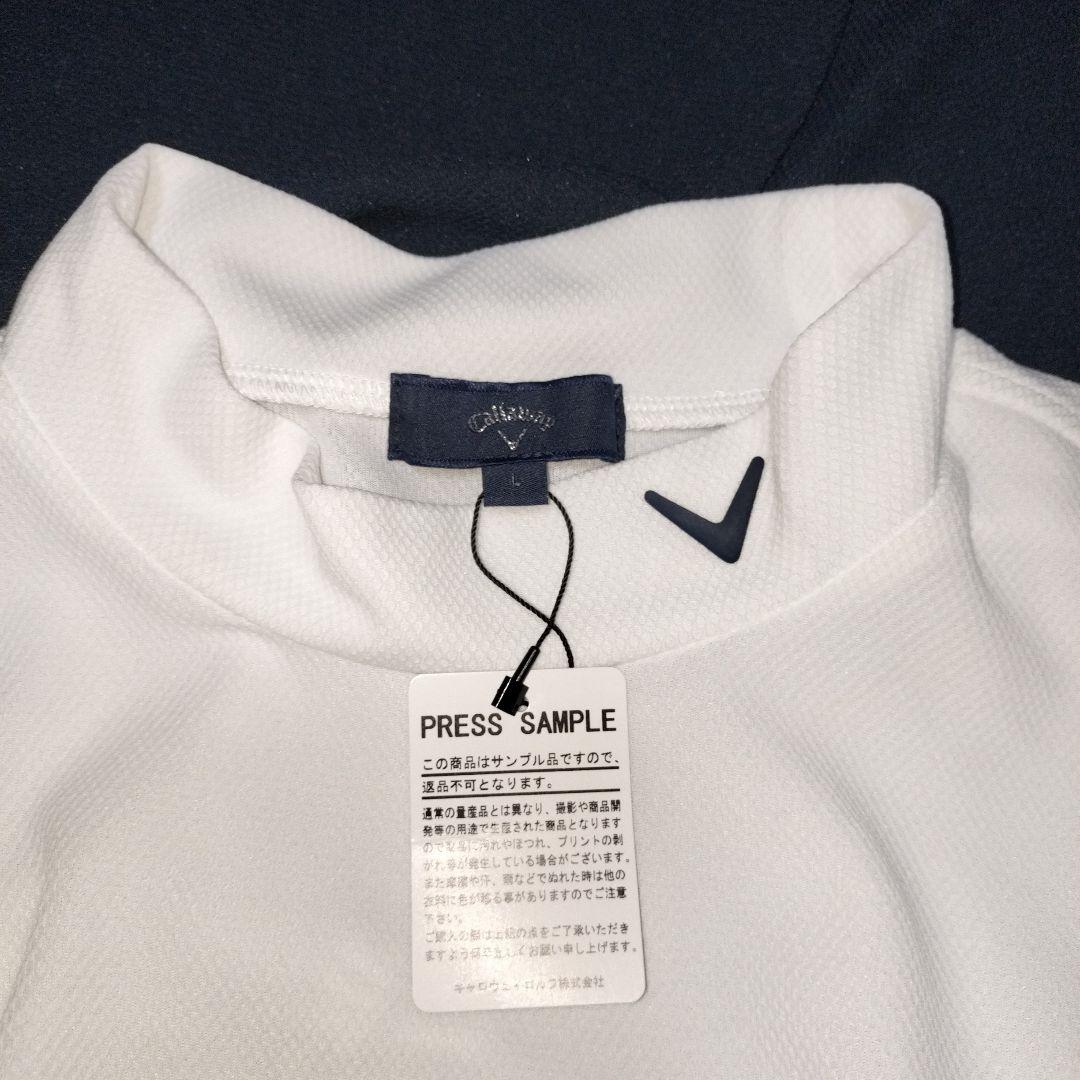✨新品✨キャロウェイ 長袖モックネックシャツ 紺&白 L♥ 2枚セット♥