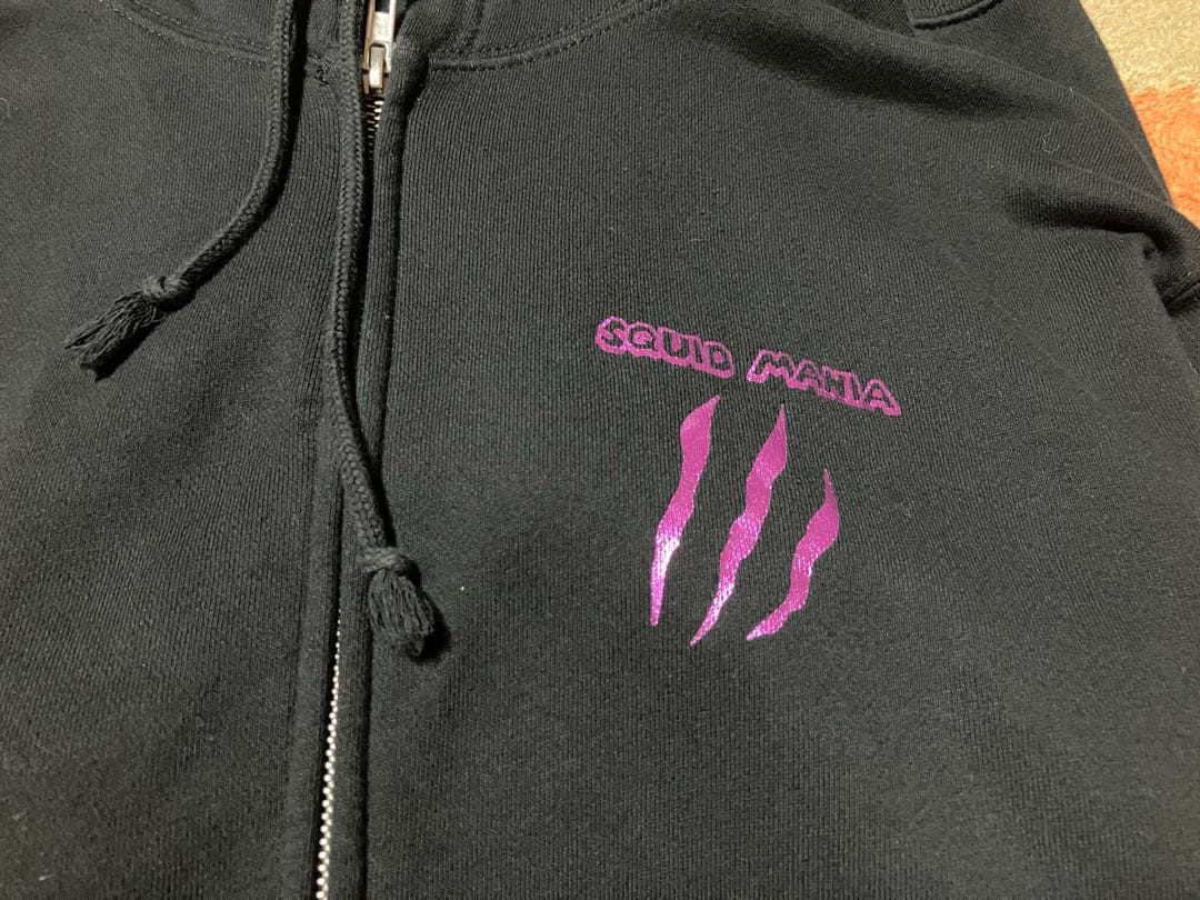 SQUID MANIA スクイッドマニア ジップアップパーカー XL ブラック