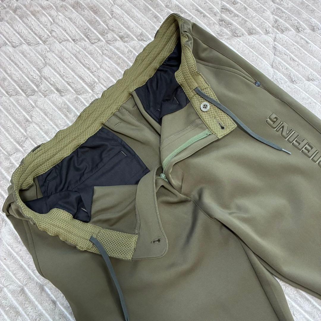 BRIEFING MENS 3D LOGO SLIM PANTS グリーン L寸