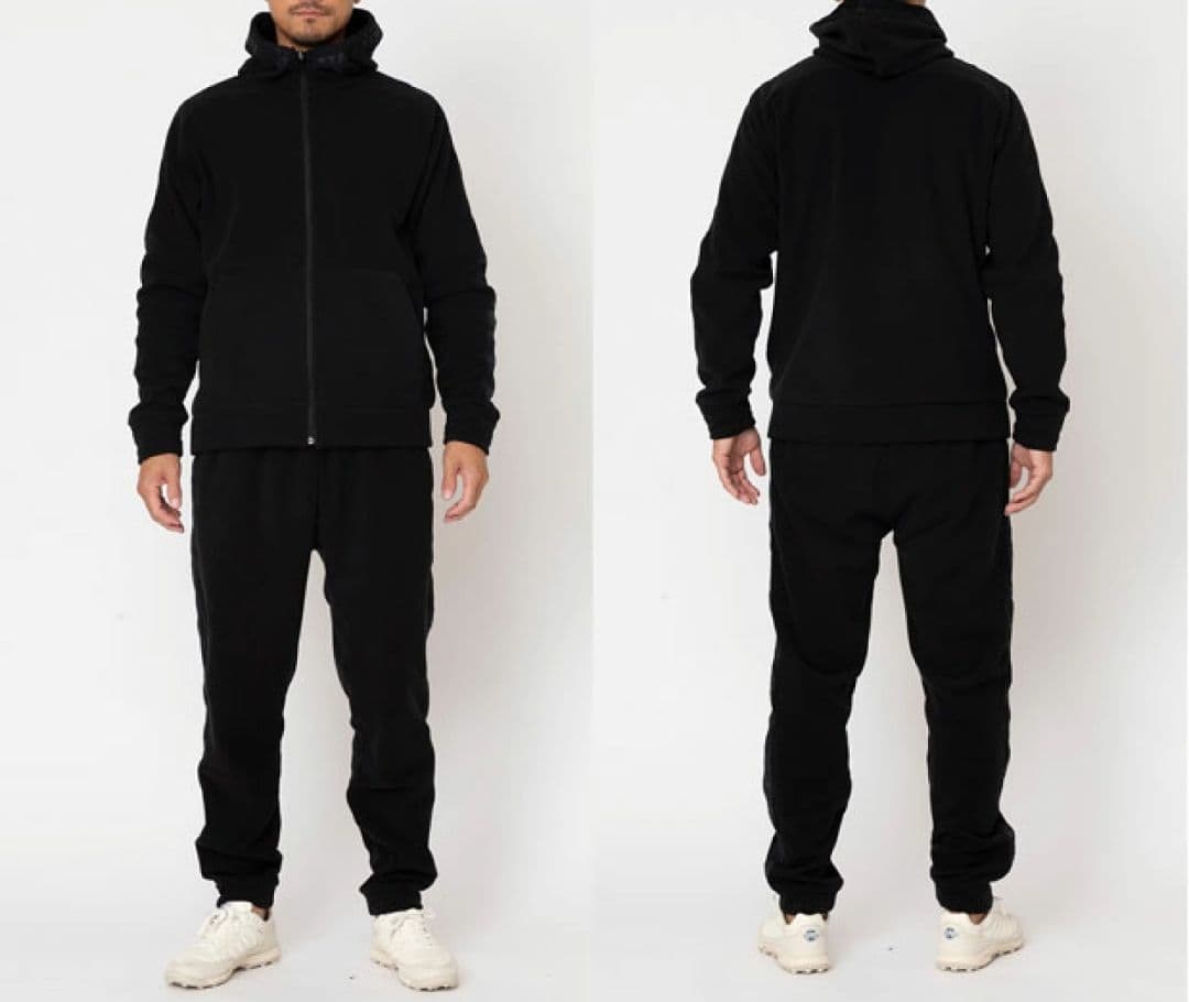 新品 ATHLETA アスレタ FUK-24 SW 裏起毛 上下 黒 L