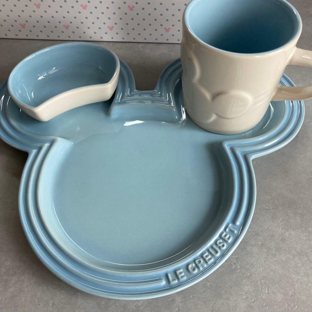 LE CREUSET ミッキーマウス 耐熱テーブルウェア 食器セット　ブルー