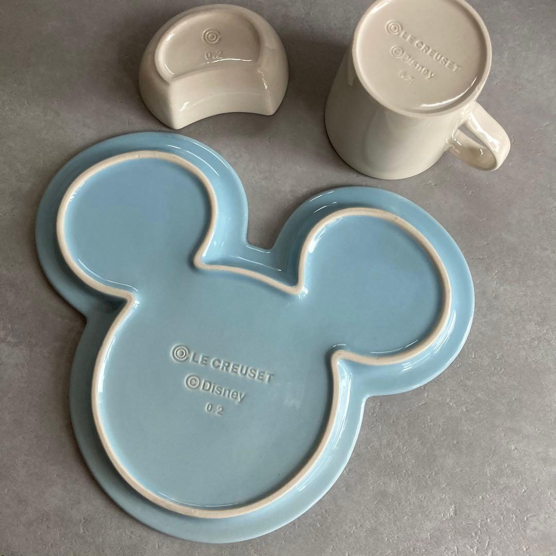 LE CREUSET ミッキーマウス 耐熱テーブルウェア 食器セット　ブルー
