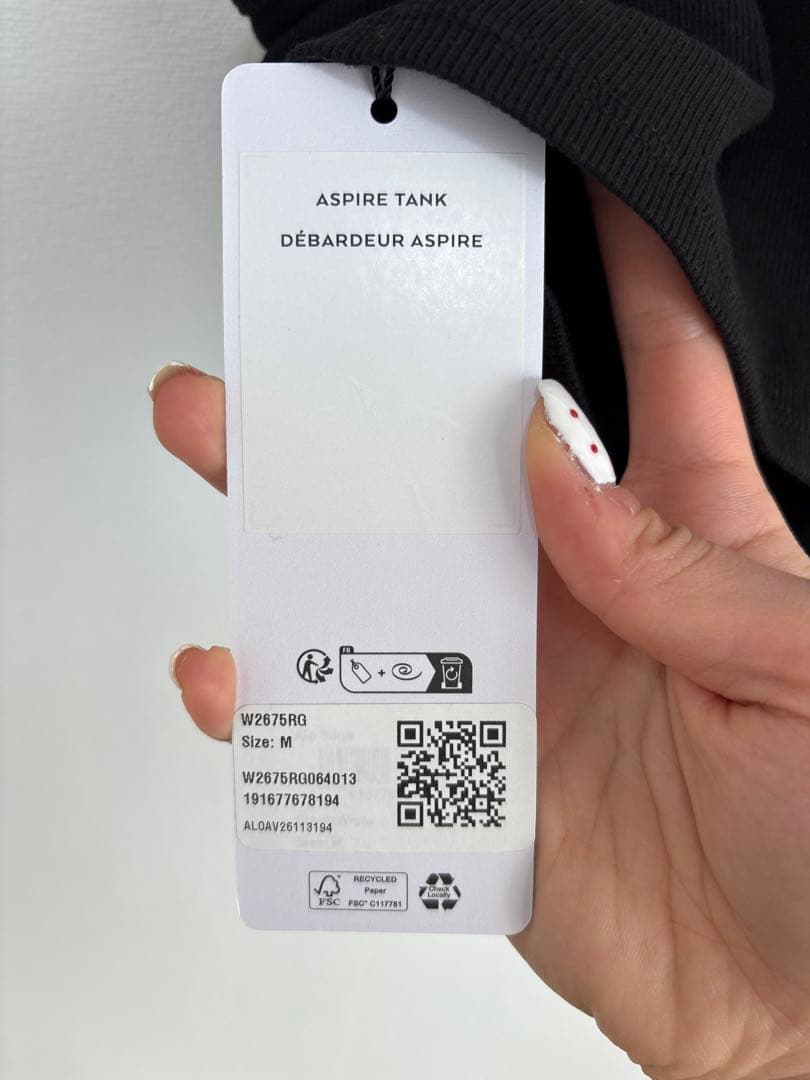 Alo Aspire Tank タンクトップ ジス着用モデル