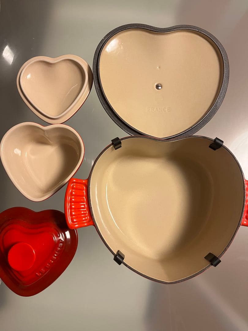 ル・クルーゼ　ハート　鍋　ココット　セット　LE CREUSET