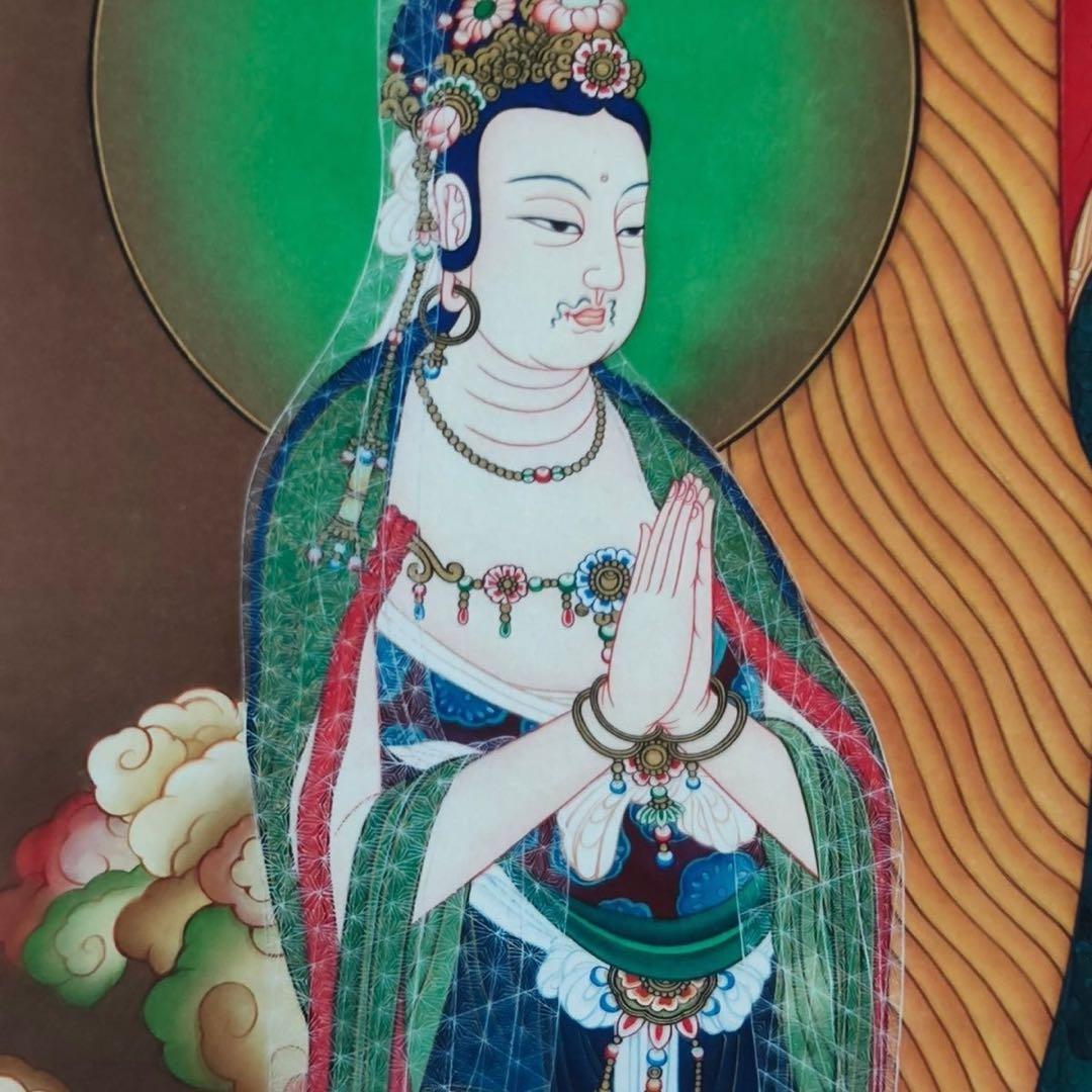 仏画 西方三聖 掛軸 168×70cm