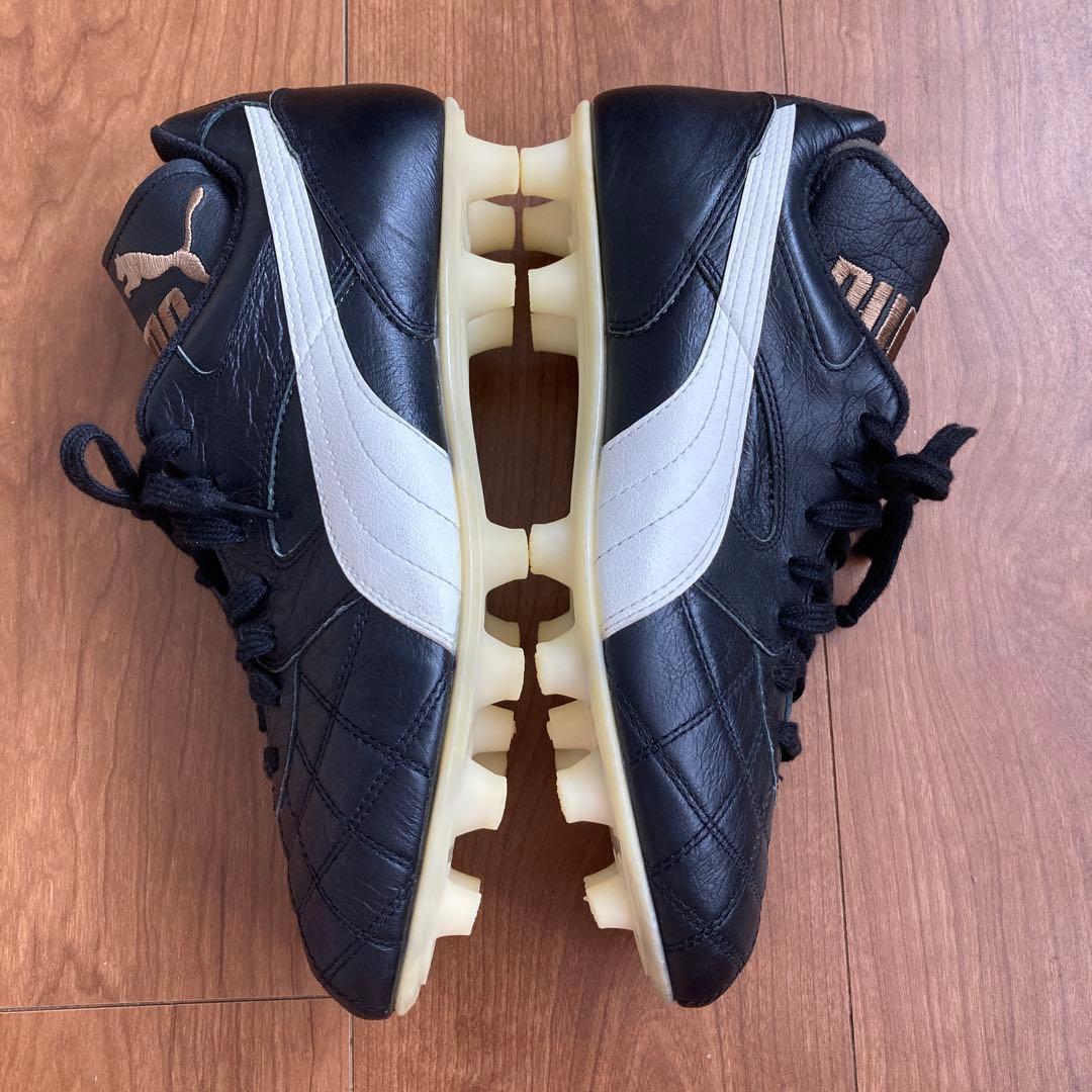 PUMA プーマ　サッカーシューズ　スパイク　２４．５㎝ ブラック　日本製