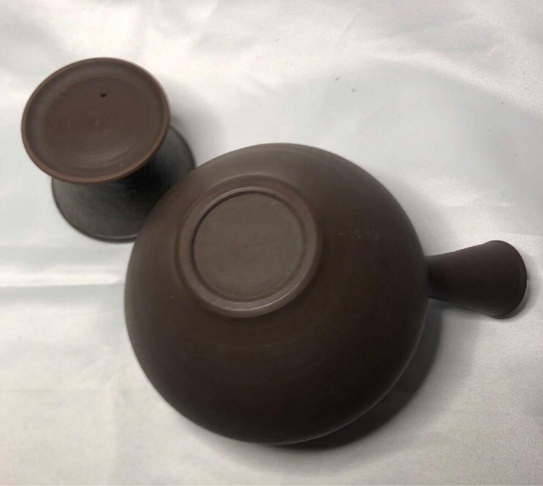 常滑焼　銘工　沢田昭邨　二代昭邨　烏泥梨皮　急須　茶注　煎茶道具　無形文化財