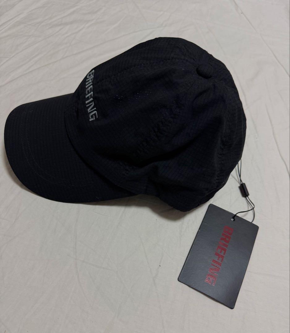 [新品]BRIEFING パフォーマンスキャップ　ブラック　ドローコード付き