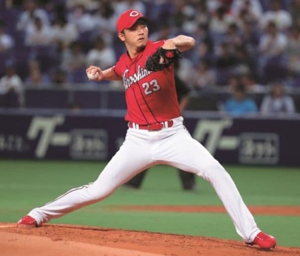 広島　東洋　カープ　薮田　ハイクオリティ　ビジター　ユニフォーム　デサント　M