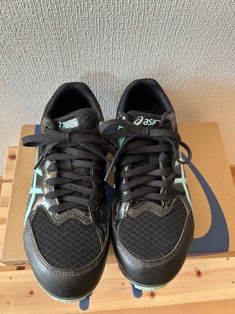 ASICS EFFORT 13 スパイクシューズ ブラック/ミント