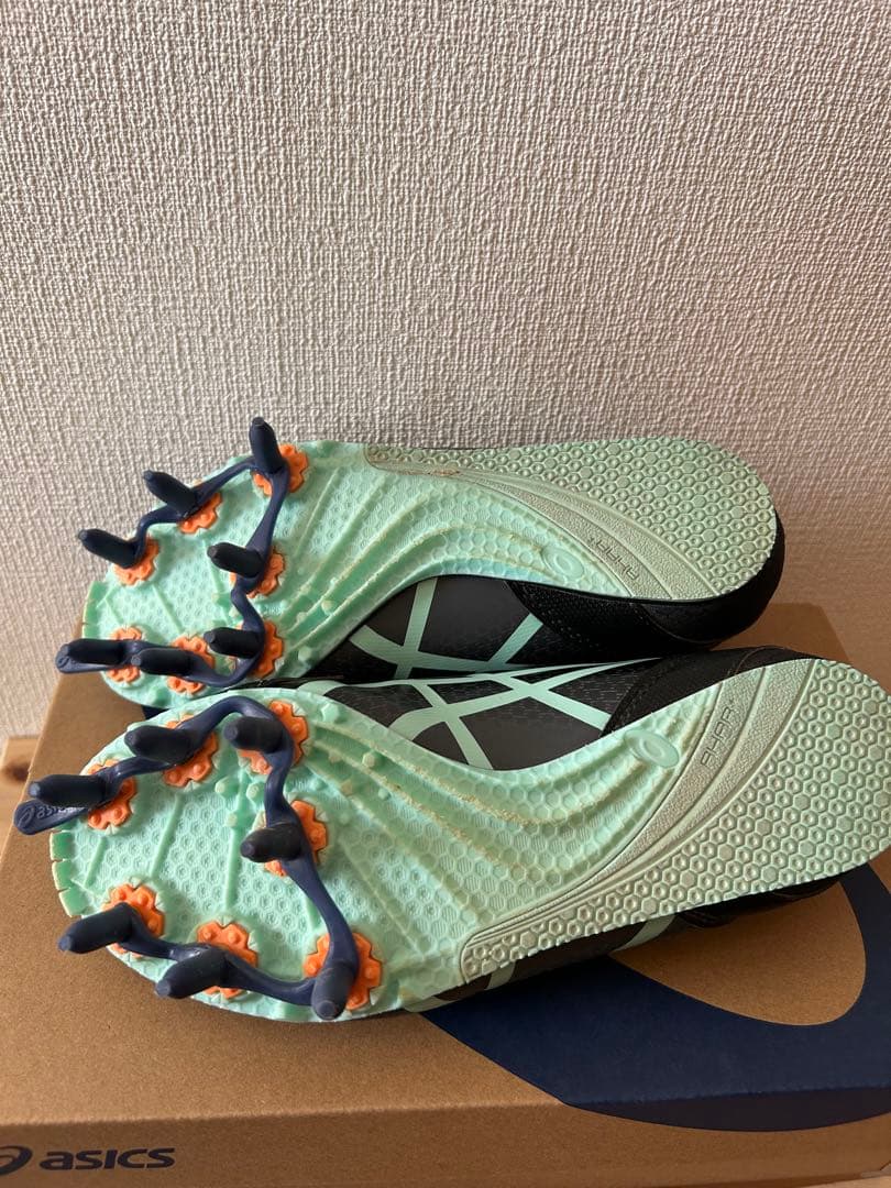 ASICS EFFORT 13 スパイクシューズ ブラック/ミント
