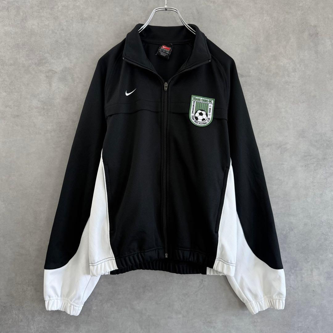 90s OLD NIKE ナイキ トラックジャケット ブラック×ホワイト S