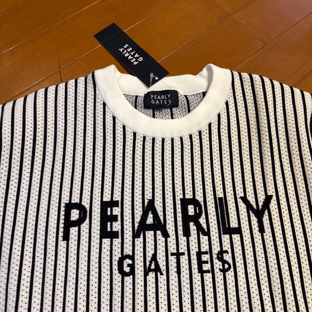 PEARLY GATES 【新品未使用】ストライプニットセーター　サイズ⑥