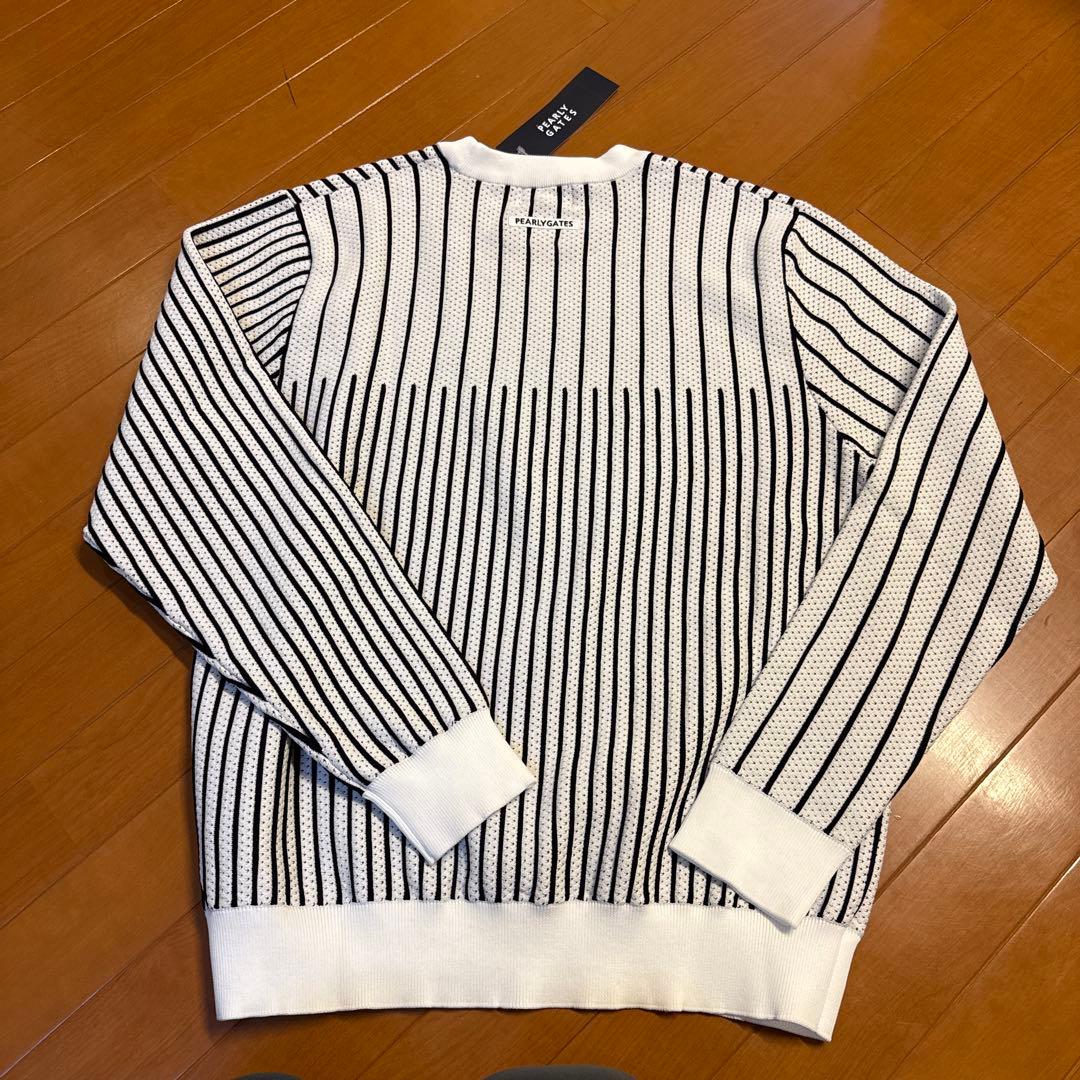 PEARLY GATES 【新品未使用】ストライプニットセーター　サイズ⑥