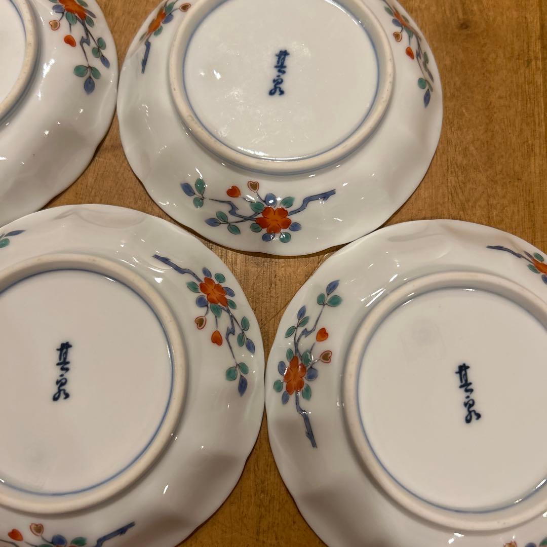 有田焼 其泉窯 染錦みやび 小皿　五枚