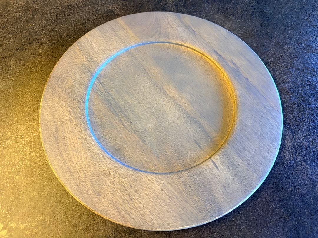 Crate&Barrel 木製 チャージャープレート 35cm 2枚セット