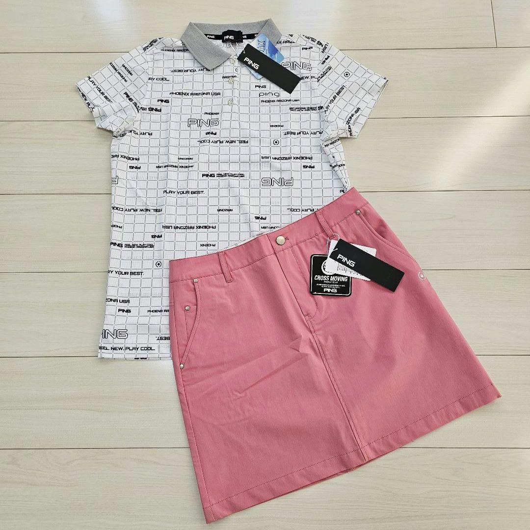 サイズL❤新品 PING レディース シャツ スカート 上下セット セットアップ