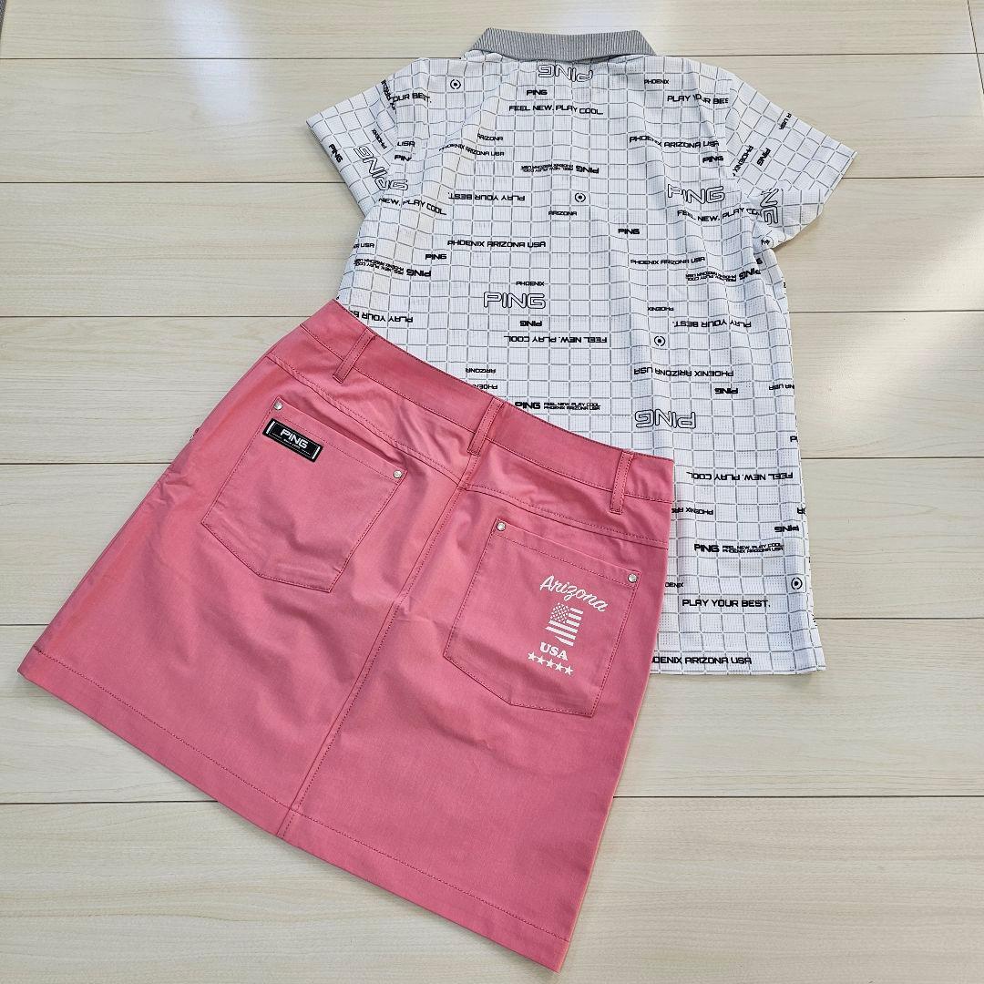 サイズL❤新品 PING レディース シャツ スカート 上下セット セットアップ