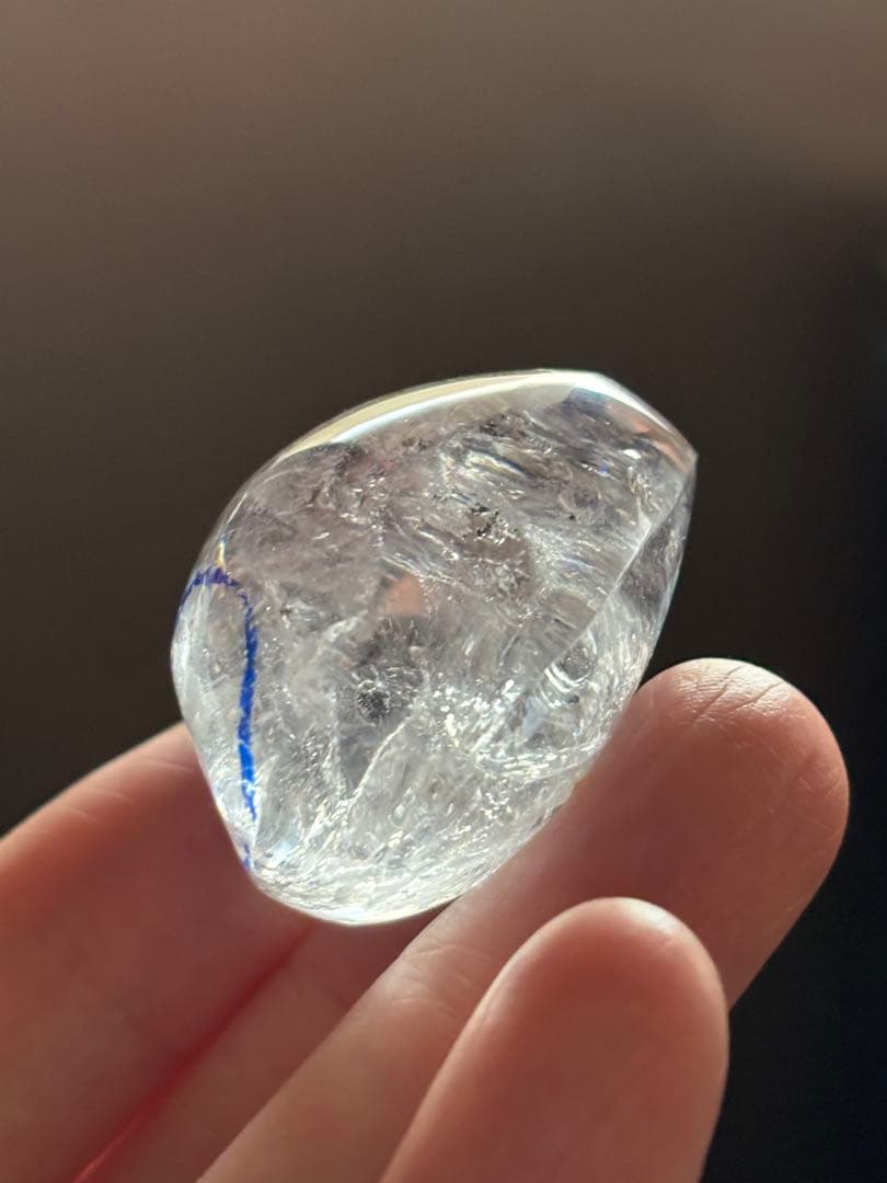 水入り水晶　流砂入り水晶　エレスチャル　43g エンハイドロ　ハート型