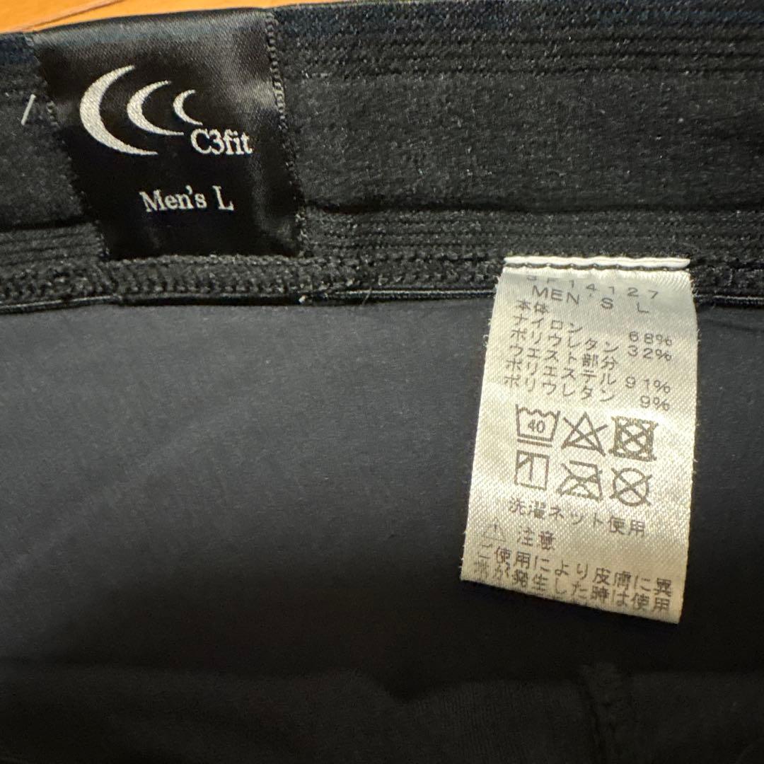 C3fit メンズ Lサイズ タイツ　ブラック
