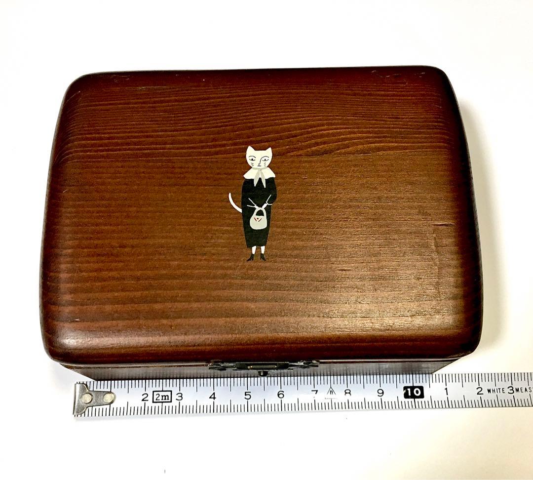レア　またのあつこ　猫ちゃんの小物入れ　レトロ　木箱　アクセサリー　らむりーず