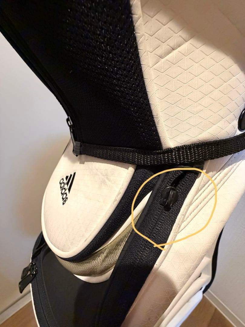 adidas キャディバッグ ホワイト/ブラック