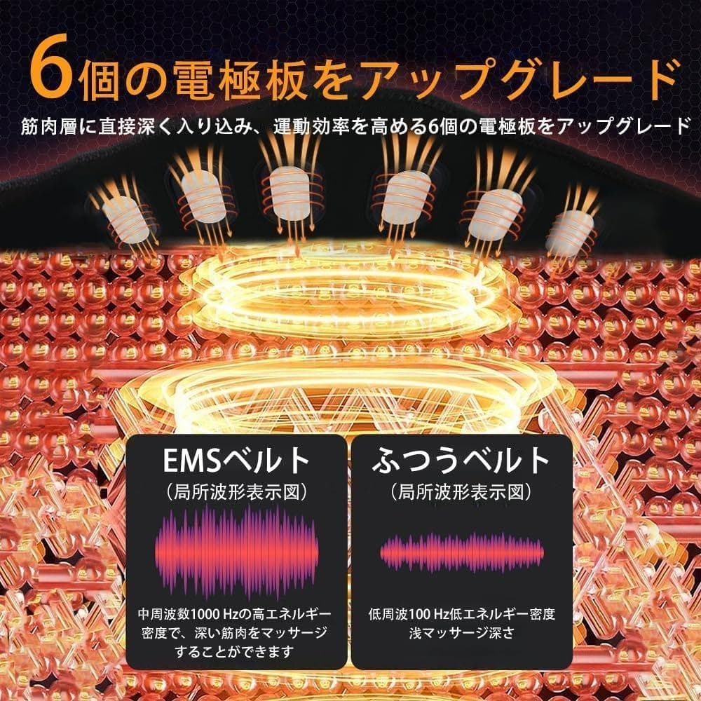 49 EMS 腹筋ベルト 最強モデル ジェルシート不要腹筋 ステンレス電極パッド