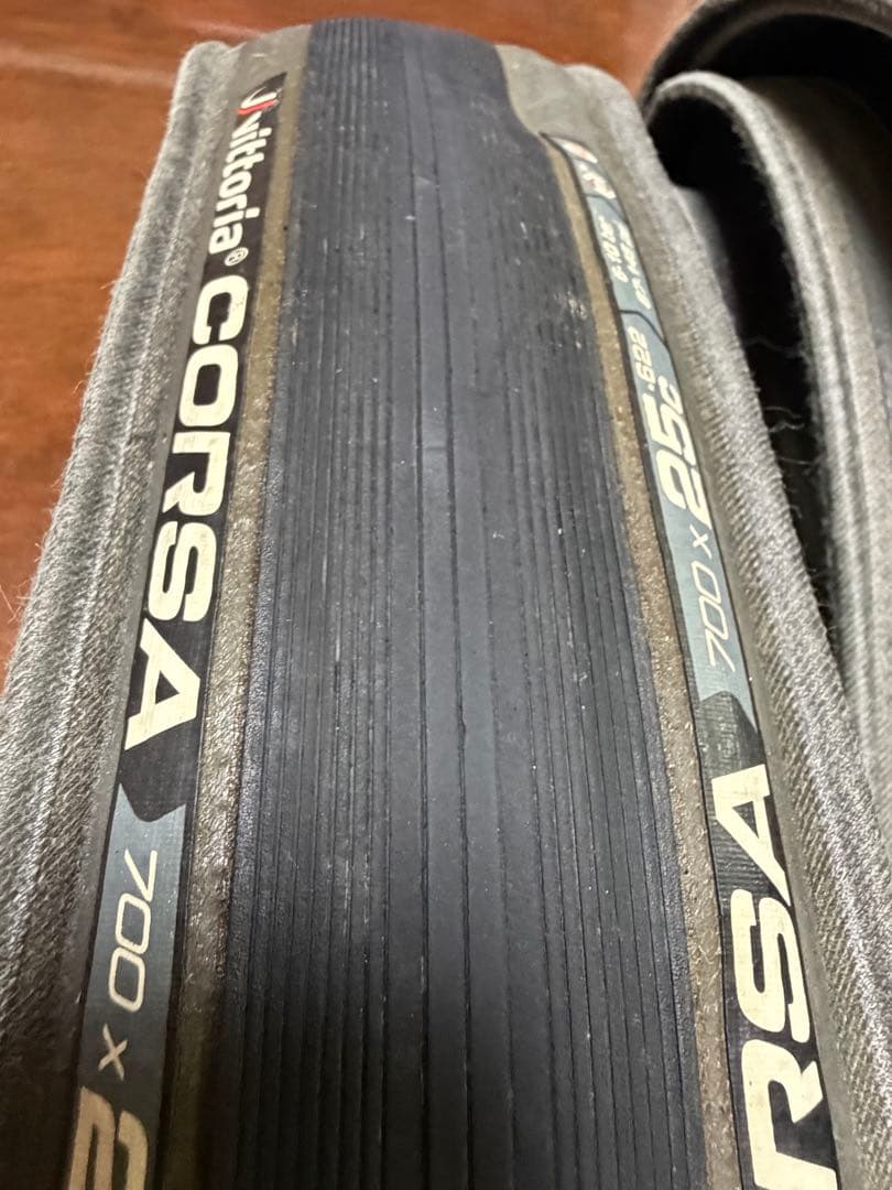 Vittoria Corsa 700x25C タイヤ クリンチャー（グレー）