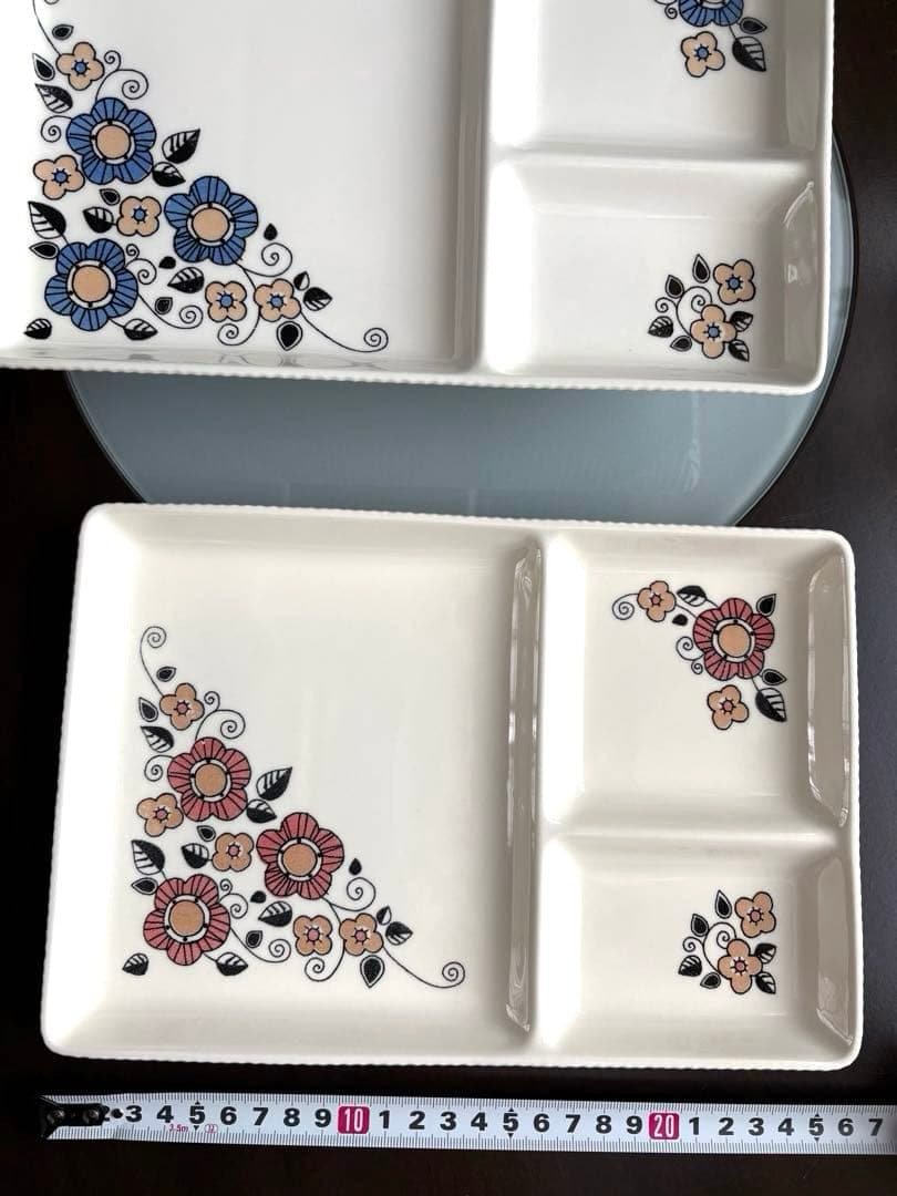 新品未使用品　ランチ・仕切りプレート　お花柄　皿　６枚　フェリシモ