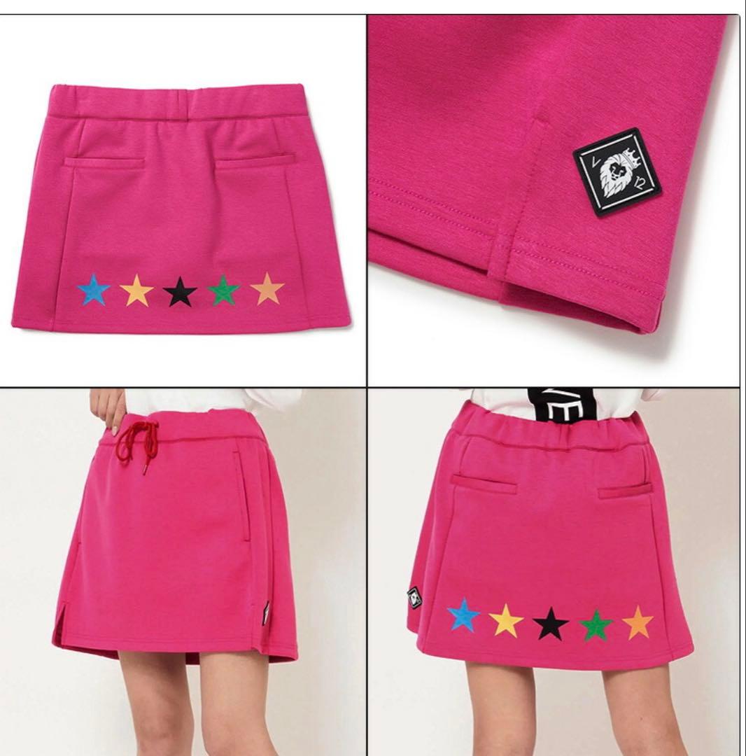 【新品タグ付】 V TWELVE BACK 5 STAR SKIRT ピンク 1