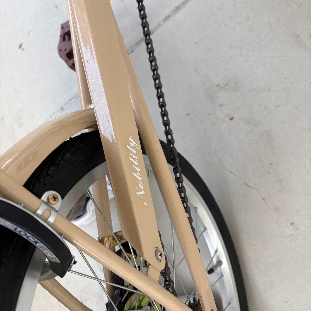 20インチ　自転車　ベージュ
