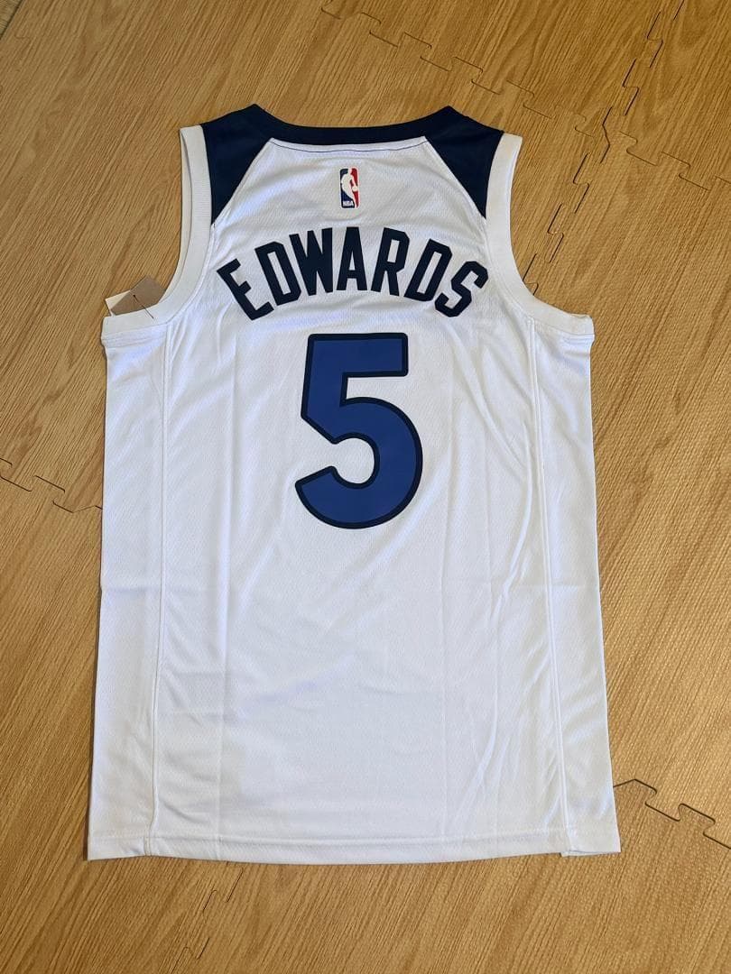 【新品】NBA ウルブズ アンソニー・エドワーズ ユニフォーム 白 S