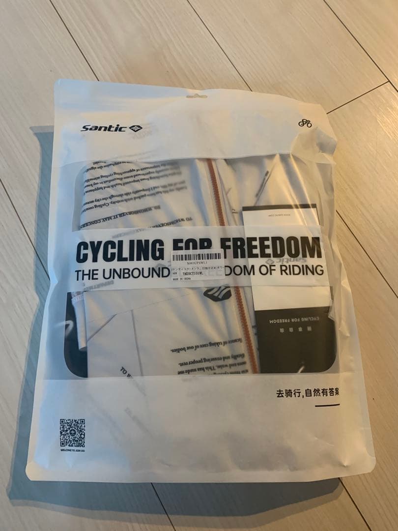 新品未使用　サイクルジャージ ホワイト Lサイズ