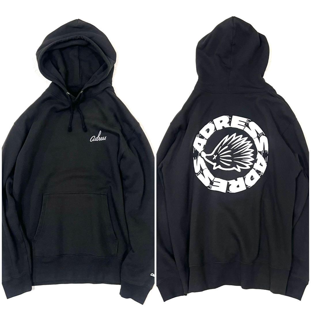 【CLUBHAUS×ADRESS】 コラボ フーディー BK サイズ5 XL