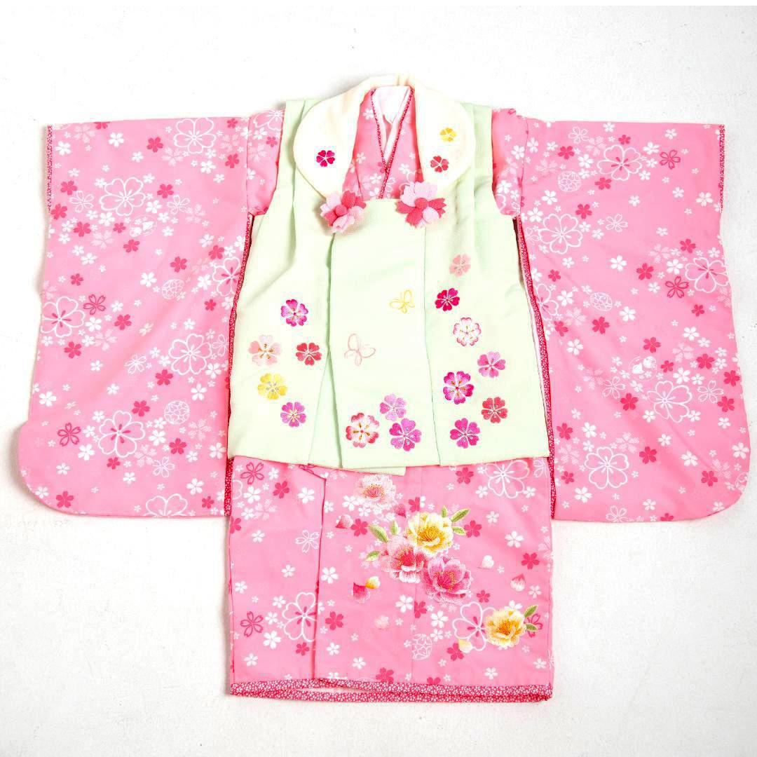 乙葉　七五三　3歳　被布フルセット　専用化粧箱入り　美品