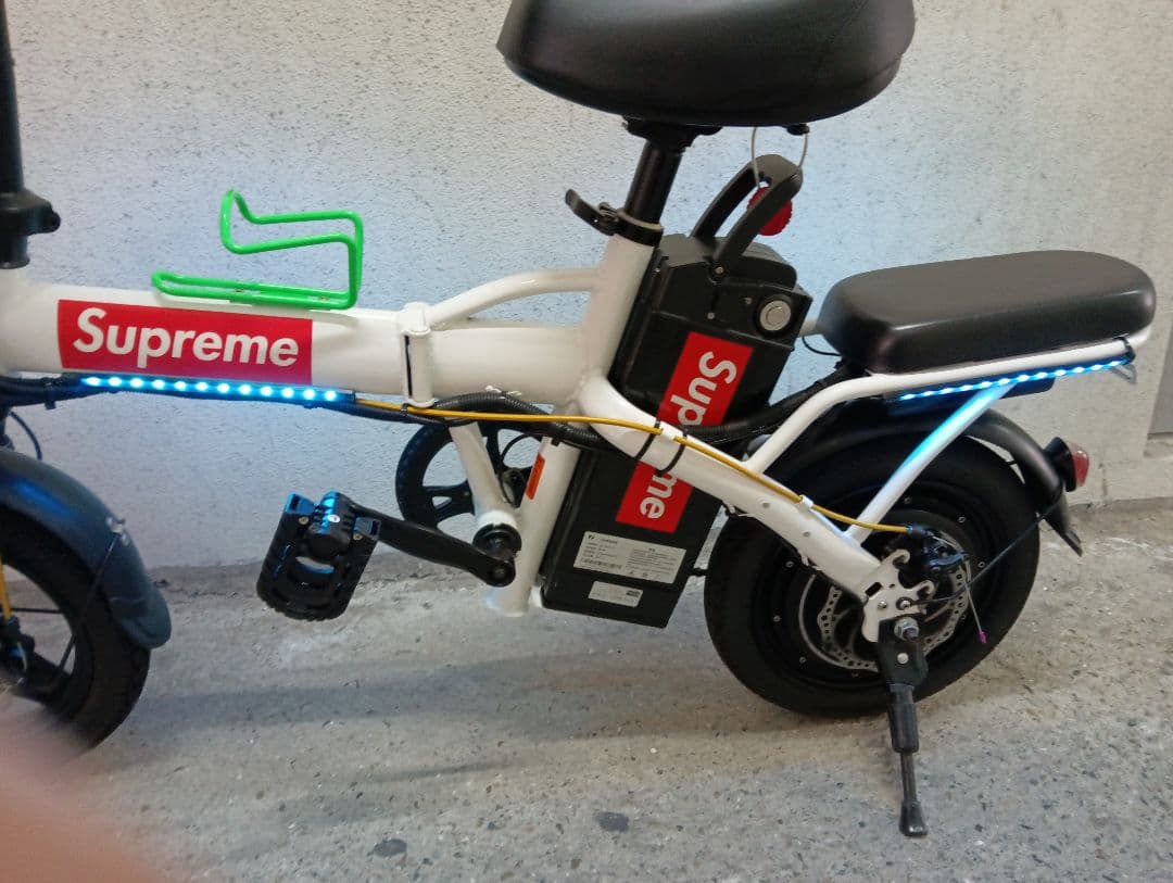 折りたたみ電動アシスト自転車 カスタム LEDリモコン付