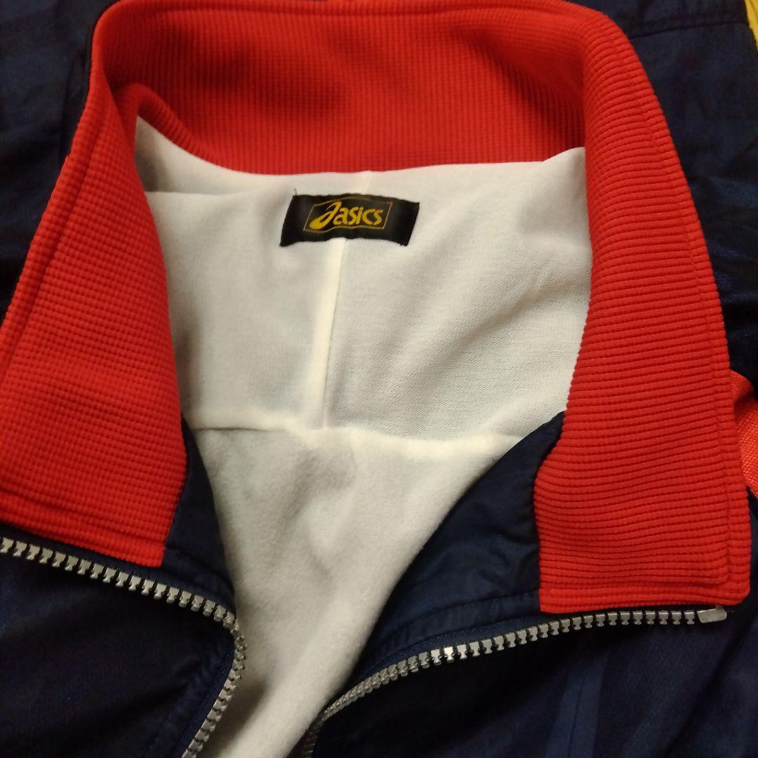 未使用　メンズasics ウィンドブレーカー 上下セット　ネイビー